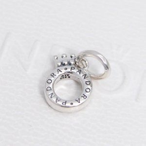 Pandora Open Centre Pandora Crown O Pendant S925 Sterling Silver with box